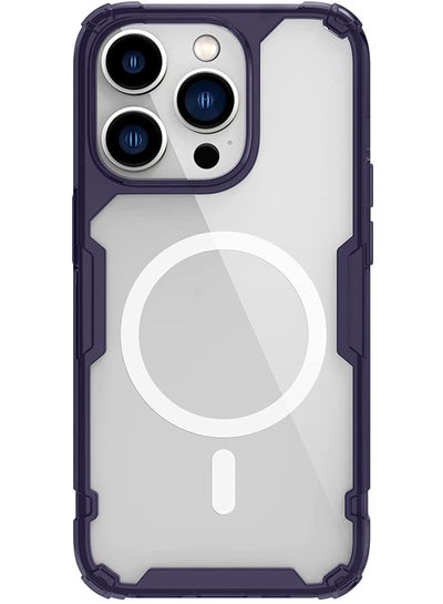 Buy Nillkin Case for Apple iPhone 14 Pro  (6.1" Inch) Nature TPU Pro Magnetic Works with Magsafe Charger Hard Borders + PC Back & Impact Resist Edges Soft Flexible Purple Colorn in Egypt