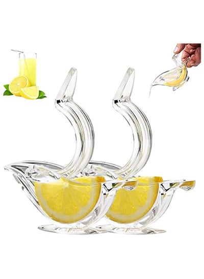 Buy Manual Lemon Juicer, Acrylic Manual Lemon Slice Squeezer, Portable Transparent Fruit Juicer, Hand Juicer for Orange Lemon Lime Pomegranate Home Kitchen Bar Gadget (2PC) in Saudi Arabia