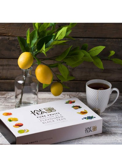 اشتري Jaf Tea - Tea Sampler Gift Set Box, 80 COUNT - 8 Tea Variety Pack - Fruit Black Tea Including: Lemon Tea, Peach Tea, and Passion Fruit Tea - 80 Tea Bags (10 of each) في الامارات