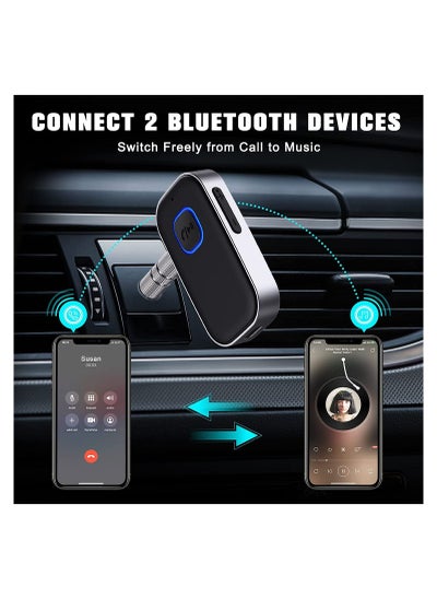 اشتري Universal Bluetooth 5.0 Receiver Aux Adapter Music Is Suitable For Car Home Stereo/Wired Headset/Hands-free Call في الامارات