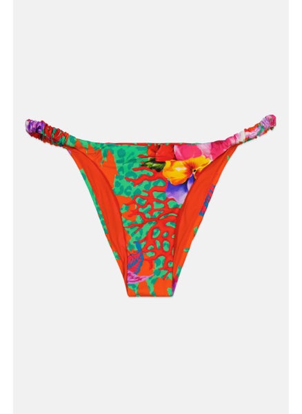 Buy Women Allover Print Bikini Bottom, Red/Green Combo in UAE