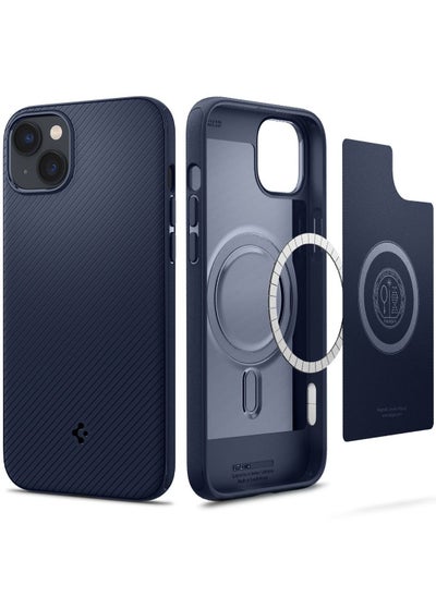 اشتري Mag Armor MagFit iPhone 14 Plus Case Cover with Magsafe - Navy Blue في الامارات