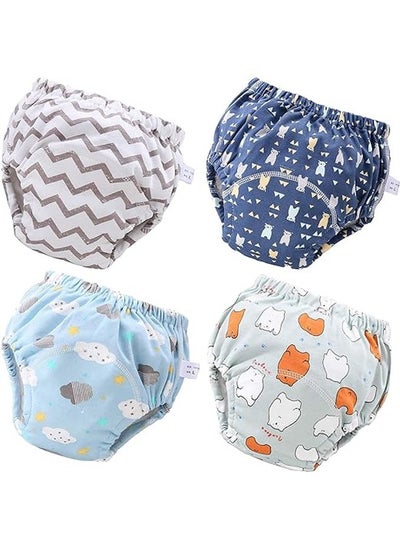 اشتري 4 Pieces Training Pants Strong Absorbent Toddler Potty Training Underwear for Baby and Toddlers Unisex في الامارات