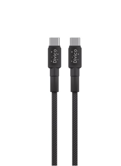 اشتري DIVICO Type C Cable 1M, PD Fast charge Cable USB C to USB C for iPhone , Samsung S24/S24 Ultra, Huawei P60, Etc في الامارات