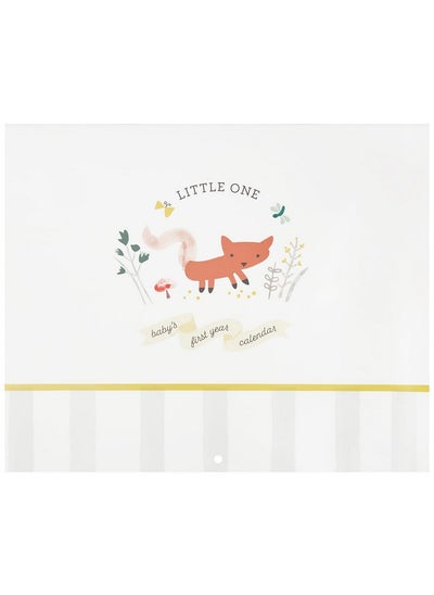 Buy Ba324546 Little One Woodland Gender Neutral Baby'S First Year Keepsake Calendar 11" W X 18" H Open Multicolor in Saudi Arabia