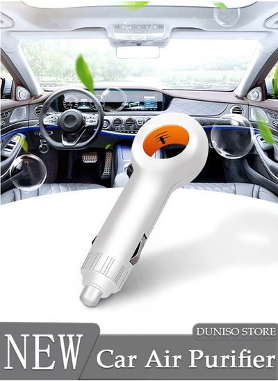 اشتري 12V Car Air Purifier Mini Negative Air Freshener, Portable Vehicle Air Purifier for Eliminate Allergens Bad Odor Pet Smell Pollen Mold Bacteria Viruses PM2.5 في السعودية