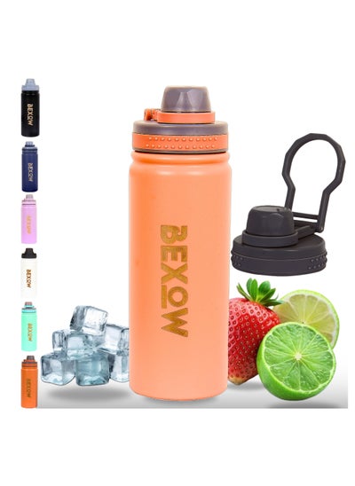 Buy BEXOW Double Wall Vacuum Flask – Insulated Stainless Steel Water Bottle, 750ml, Leak-Proof, Durable, Hot & Cold Beverage Thermos in UAE