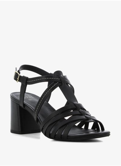 اشتري Women's Solid Cross Strap Sandals with Block Heels في السعودية