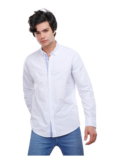 Buy Coup - Stripe Oxford Shirt with Long Sleeves in Egypt