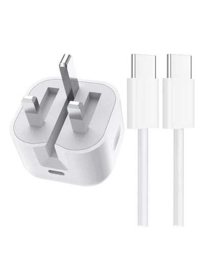 اشتري iPhone 15 Pro Max Charger With USB C Port 35 Watt with 1M iPhone Fast Charging Cord Type C to C for iPhone 15 Pro max/15 Pro/15 plus/15, Samsung S24 and all USB C mobiles / Tabs في الامارات