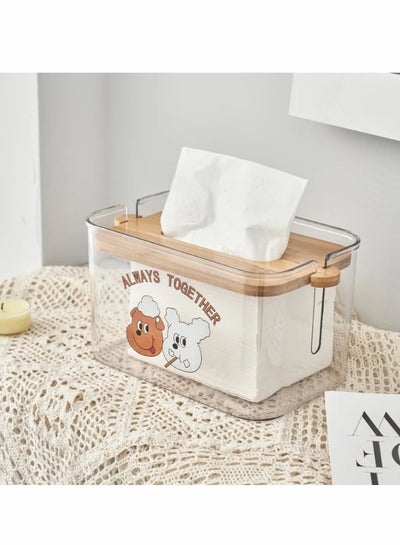 Buy Transparent Tissue Storage Box Living Room Paper Towel Holder in Egypt