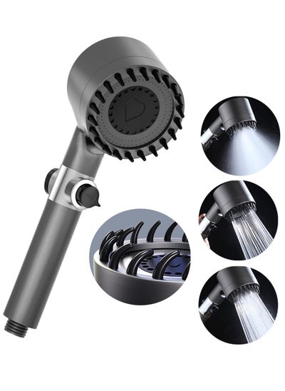 Buy Shower Head Powerful Flow with Filter, Shower Head High Pressure Water Saving Spray with 3 Modes and Water Stop Button Massage Showerhead for Adults Children Pets Home, and Gym Use in Saudi Arabia