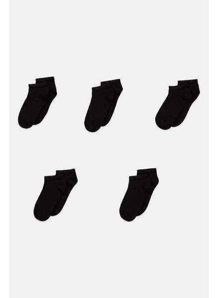 اشتري Kids Boy 5 Pair Ankle Socks, Black في الامارات