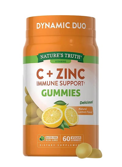 Buy Vitamin C + Zinc Immune Support†, 60 Vegetarian Gummies in Saudi Arabia