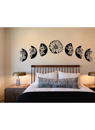 Buy Flower Moon Phase Wall Décor - Set of 7 Each 30x30 in Egypt