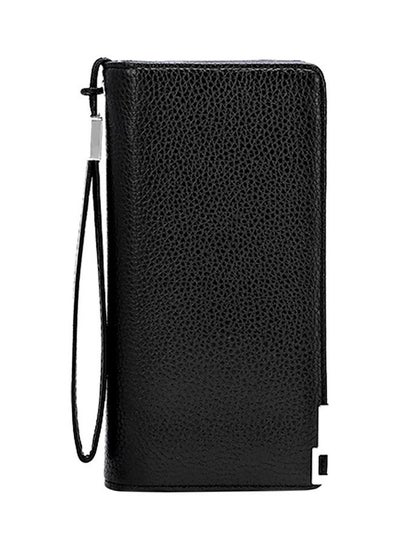 Buy Business Zip Around Wallet With Wristlet Black in UAE