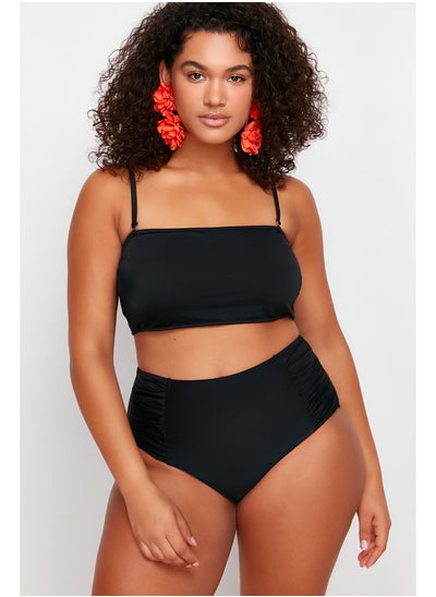 Buy Black High Waist Compression Bikini Bottom TBBSS24CR00002 in Egypt