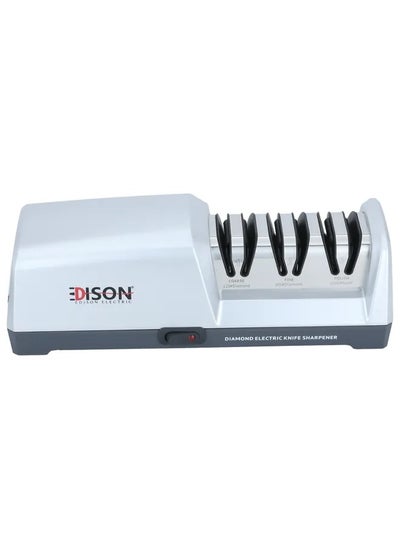 Buy Electric Knife Sharpener Silver 3 Levels 18 Watt in UAE