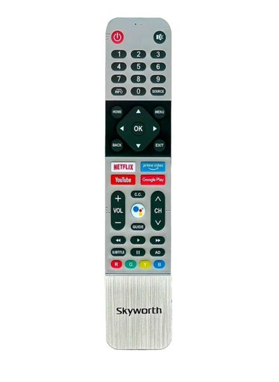 Buy New Replaced Remote Control Fit For Skyworth All Smart Tv With Voice Function Built-In Netflix Prime-Video Youtube Google-Play in UAE