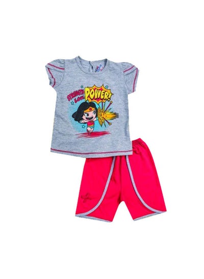 Buy Baby Girl Short & T-shirt Set Power Girl Print in Egypt