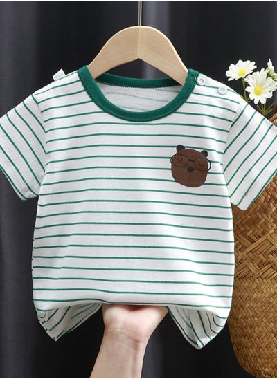 Buy New Summer Children's Cotton Short-Sleeved Green, Suitable For Children With A Height Of 100CM in UAE