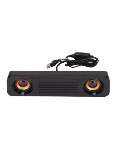 اشتري Wired Soundbar, TV Sound Bar with Subwoofer, USB HiFi 360 Degree Stereo Desktop Speaker, Home Theater Surround Sound System Speaker, for TV Gaming Projector في الامارات