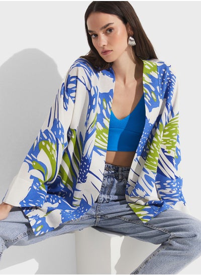 Buy Printed Flared Sleeve Kimono in UAE