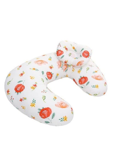 اشتري Baby Breastfeeding Nursing Pillow,Positioner,Machine Washable U Shape Nursing,Infant Support Pillow Bonus Head Positioner,Adjustable Pillow For Breastfeeding (Flower) في الامارات