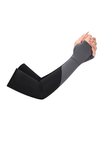 اشتري Women's Long Sleeve Cool Outdoor Sunscreen Breathable Non Slip Sports Cycling Ice Silk Gloves في الامارات