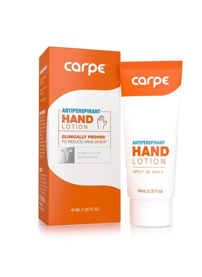 Buy Carpe Antiperspirant Hand Lotion, A dermatologist-recommended smooth lotion that helps stop hand sweat, Great for hyperhidrosis (Original Eucalyptus) in UAE