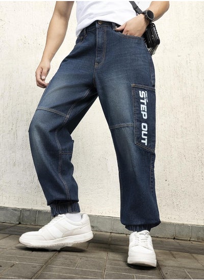 اشتري Men Indigo Jeans - Baggy Loose Fit for Relaxed Style في الامارات