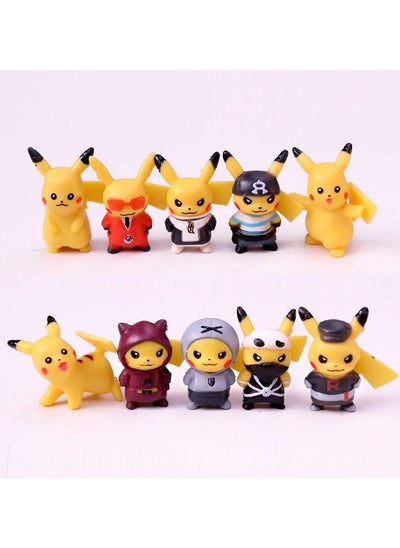 Buy Pokemon Collectible Figure For Kids 10 Pcs Set 5x3.5 cm in Saudi Arabia