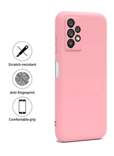Buy Samsung Galaxy A23 (4G) Silicone Case Soft Liquid Silicone Cover & Soft Microfiber - Pink in Egypt