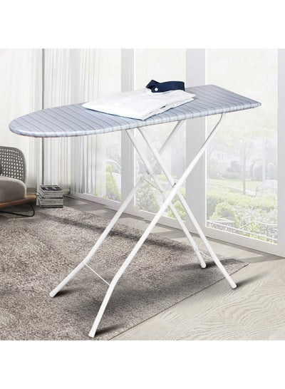 Buy Ironing Board with White Thick Heat Resistant Cover, 81 * 31cm, Iron Board, Iron Rest, Anti-Skid Feet in Saudi Arabia
