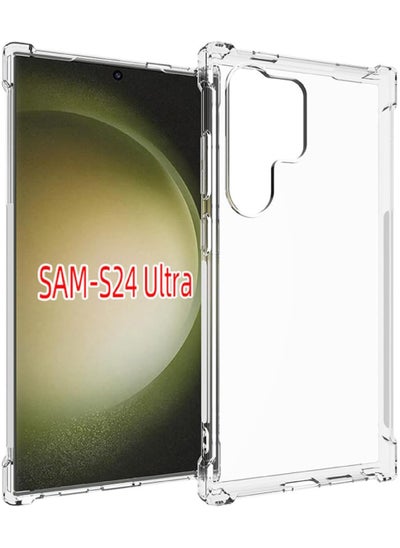 Buy For Samsung Galaxy S24 Ultra Case Crystal Clear Ultra Slim Cover Shock-Absorption Bumper Transparent Shockproof Phone Case for Galaxy S24 Ultra in UAE