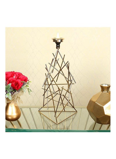 Buy Lucy Candle Holder, Gold- Small in UAE