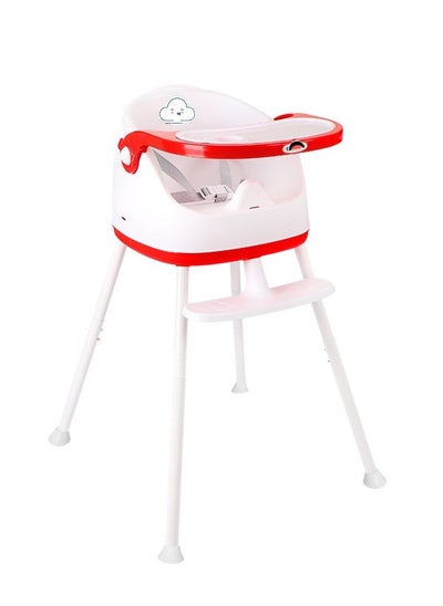 Buy 3 in 1 Baby High Chair Home Children Dining Chair with Tray and Seat Belt Multi-Function Child Seat Height Adjustable Toddler Chair in UAE