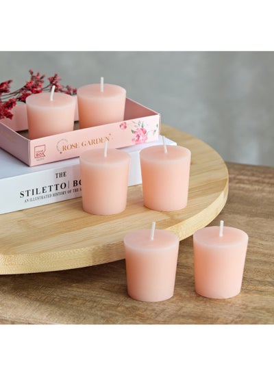 اشتري Qara 6-Piece Rose Garden Votive Candle Set 48 g في الامارات