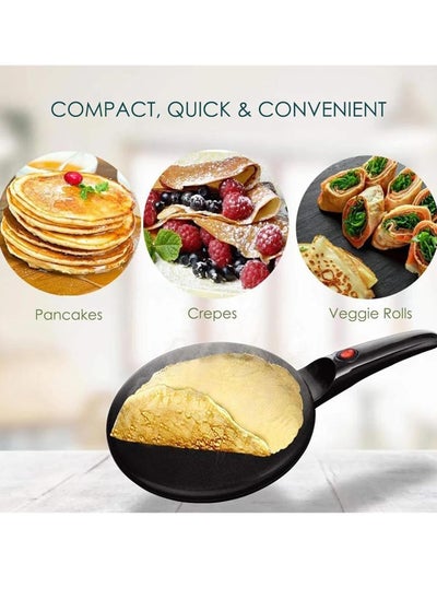 Buy DENX Instant Crepe Maker, Pancake Machine Maker, Handheld Crepe Maker With Temperature Control, Crepe Pan Electric, Electric Baking Machine, Easy To Use | DX2530 in Saudi Arabia