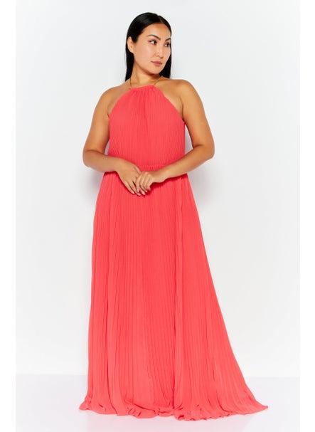 Buy Women Plain Maxi Dress, Pink in UAE