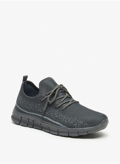 Buy Men's Textured Shoes with Lace-Up Closure in UAE