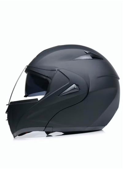 Buy Motorcycle Helmet Full Face Multipurpose Racing Helmet Unisex Matte Black XL in Saudi Arabia