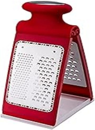 Buy Home HO321PB-E Stainless Steel Foldable Grater with Plastic Body, Red and White - 9 x 12 x 21 cm in Egypt