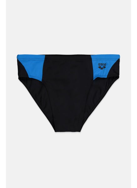 اشتري Men Printed Drawstring Swimwear Briefs, Blue and Black في السعودية