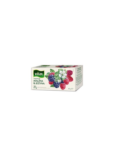 Buy Tea Raspberry & Blackberry, 20 Sachets, Fruit and Herbal Tea in UAE