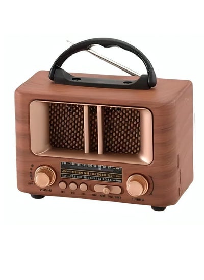 Buy Radio NS-8108BT Wireless Rechargeable Radio Fm Classsic Multicolour in Saudi Arabia