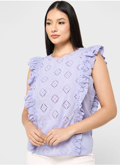 Buy Ruffle Tie Detail Top in UAE