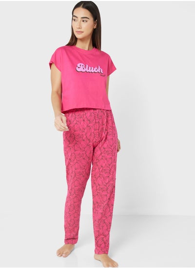 Buy Graphic T-Shirt And Pyjama Set in Saudi Arabia