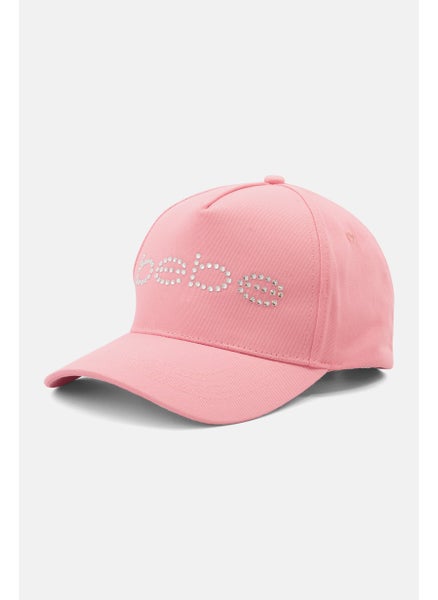 Buy Women Brand Logo Adjustable Cap, Pink in Saudi Arabia