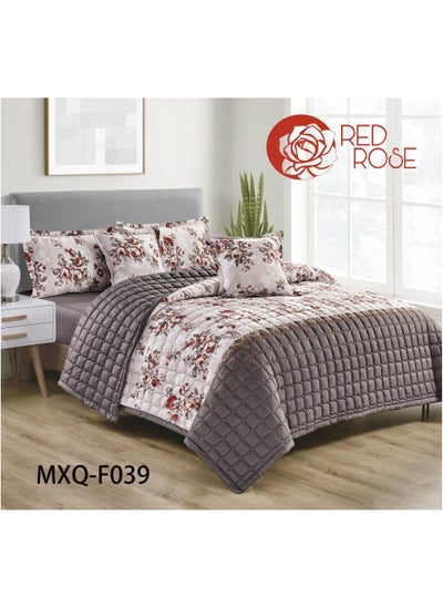 Buy Comforter set for two people 6piece bedspread, polyester 240 by 220cm in Saudi Arabia